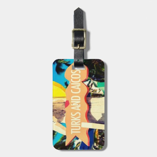 Étiquette À Bagage Turks & Caicos (Devant Vertical)