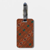 Étiquette À Bagage Turq & Coral Ikat (Dos Vertical)