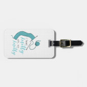 Étiquette À Bagage Turquoise Je Me Sens Knitty, Oh So Knitty (Devant horizontal)