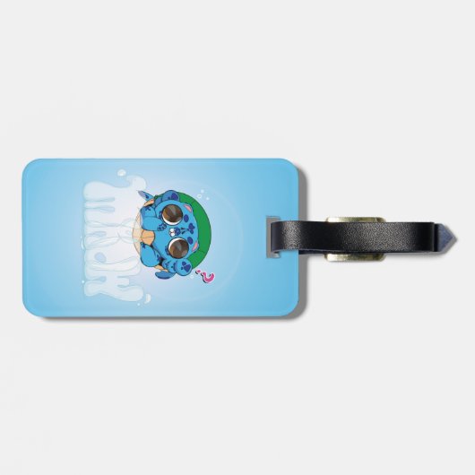 Étiquette À Bagage Turtlecat Graffiti Bubble's Mrow? (Dos horizontal)