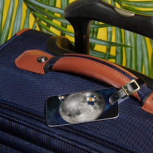 Étiquette À Bagage Twin Grail Spacecraft Orbitant La Lune.