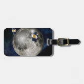 Étiquette À Bagage Twin Grail Spacecraft Orbitant La Lune. (Devant horizontal)