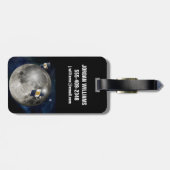 Étiquette À Bagage Twin Grail Spacecraft Orbitant La Lune. (Dos horizontal)