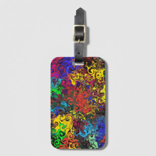 Étiquette À Bagage Twirlers colorés Abstraits /