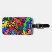 Étiquette À Bagage Twirls colorés Abstraits / (Devant horizontal)