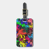 Étiquette À Bagage Twirls colorés Abstraits / (Devant Vertical)