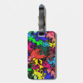 Étiquette À Bagage Twirls colorés Abstraits / (Dos Vertical)