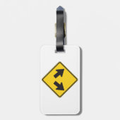 Étiquette À Bagage Two Downward Arrows Warning Road Sign (Dos Vertical)