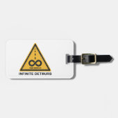 Étiquette À Bagage Two Wheels Infinite Detours Cycling (Devant horizontal)