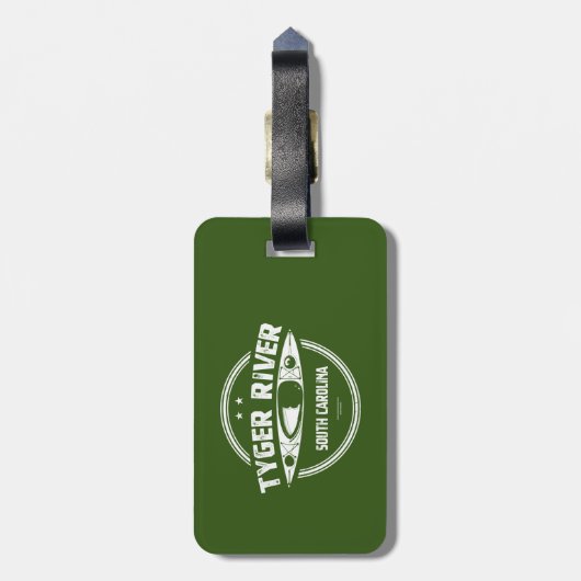 Étiquette À Bagage Tyger River, Caroline du Sud (Dos Vertical)
