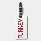 Étiquette À Bagage Typographe de Turkey (Devant Vertical)