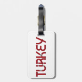Étiquette À Bagage Typographe de Turkey (Dos Vertical)