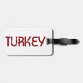Étiquette À Bagage Typographe de Turkey (Dos horizontal)