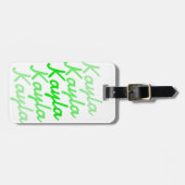 Étiquette À Bagage Typographie Cool moderne simple Nom (Devant horizontal)