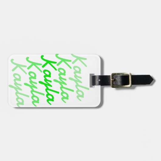 Étiquette À Bagage Typographie Cool moderne simple Nom (Devant horizontal)