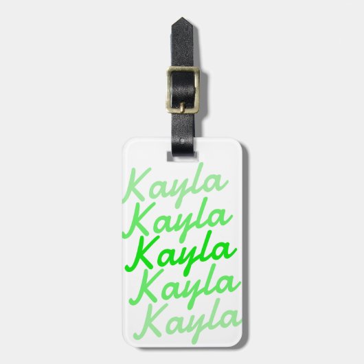 Étiquette À Bagage Typographie Cool moderne simple Nom (Devant Vertical)