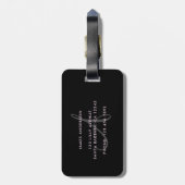 Étiquette À Bagage Typographie de Hubby (Dos Vertical)
