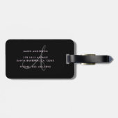 Étiquette À Bagage Typographie de Hubby (Dos horizontal)