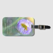 Étiquette À Bagage Typographie des citations inspirées Macro florale  (Devant Horizontal)