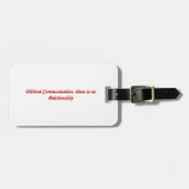 Étiquette À Bagage Typographie des devis de relation (Devant horizontal)