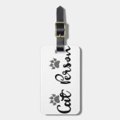 Étiquette À Bagage Typographie d'une personne de chat (Devant Vertical)