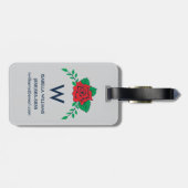 Étiquette À Bagage Typographie florale de Frida Kahlo | (Dos horizontal)