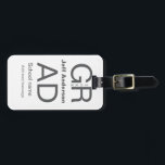 Étiquette À Bagage Typographie moderne graduation simple minimum c<br><div class="desc">conception</div>