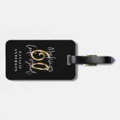 Étiquette À Bagage typographie moderne or 60e anniversaire  (Dos horizontal)