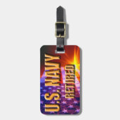 Étiquette À Bagage U.S. Étiquette de bagage retirée par marine (Devant Vertical)