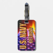 Étiquette À Bagage U.S. Étiquette de bagage retirée par marine (Dos Vertical)