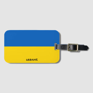 Étiquette À Bagage Ukraine Nationale Drapeau Patriotique