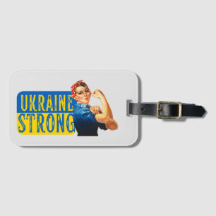 Étiquette À Bagage Ukraine Rosie forte le Riveter