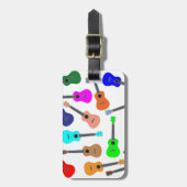 Étiquette À Bagage Ukulélé d'arc-en-ciel (Devant Vertical)