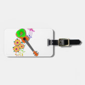 Étiquette À Bagage Ukulele, le Tropical de la musique insulaire (Devant horizontal)