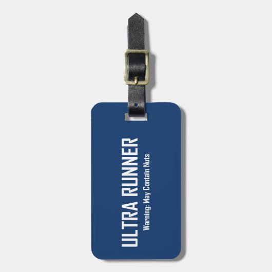 Étiquette À Bagage Ultra Runner, Avertissement Peut Contenir Des Nuts (Devant Vertical)