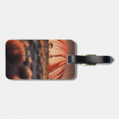 Étiquette À Bagage Uluru "Ayers Rock" Australia Oil Paint, (Dos horizontal)