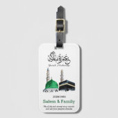Étiquette À Bagage umrah mubaraka, disponible pour la demande d'eau (Devant Vertical)