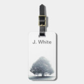 Étiquette À Bagage Un arbre dans le brouillard (Devant Vertical)