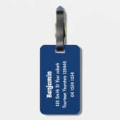 Étiquette À Bagage Un astronaute amusant dans l'espace et la bande de (Dos Vertical)