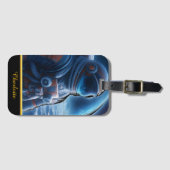 Étiquette À Bagage Un astronaute vêtu d'une combinaison spatiale lour (Devant Horizontal)