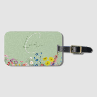 Étiquette À Bagage Un beau jardin fleur sauvage personnalisé