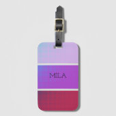 Étiquette À Bagage Un beau spectre de couleurs violettes (Devant Vertical)