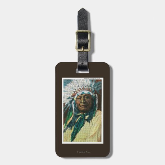 Étiquette À Bagage Un chef indien PortraitColorado d'Arapahoe (Devant Vertical)
