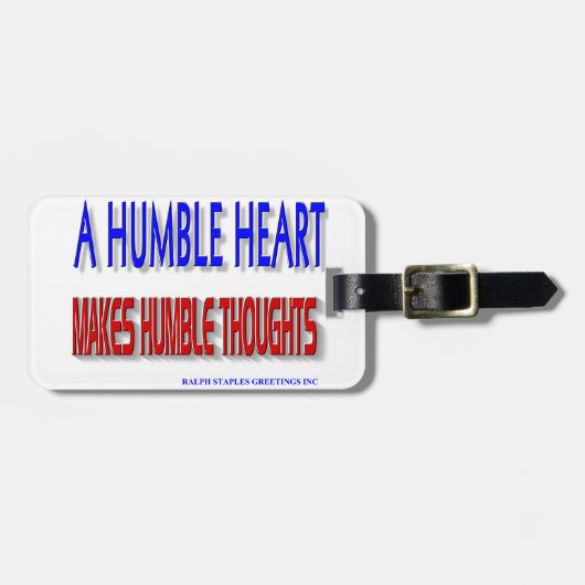 ÉTIQUETTE À BAGAGE UN COEUR HUMBLE (Devant horizontal)