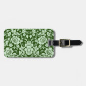 Étiquette À Bagage Un damas à fleurs antique (Devant horizontal)