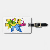 Étiquette À Bagage Un Dessin Fairysaur Dinosaur. (Devant horizontal)