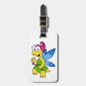 Étiquette À Bagage Un Dessin Fairysaur Dinosaur. (Devant Vertical)