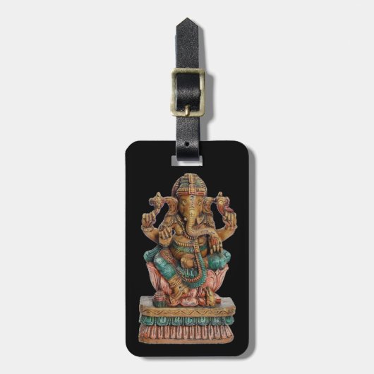 ÉTIQUETTE À BAGAGE UN DIEU INDOU GANESH (Devant Vertical)