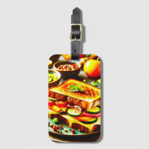 Étiquette À Bagage Un Fromage Grillé À La Bonne Santé