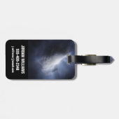 Étiquette À Bagage Un Gros Plan Illustratif Du Temple De La Comète. (Dos horizontal)